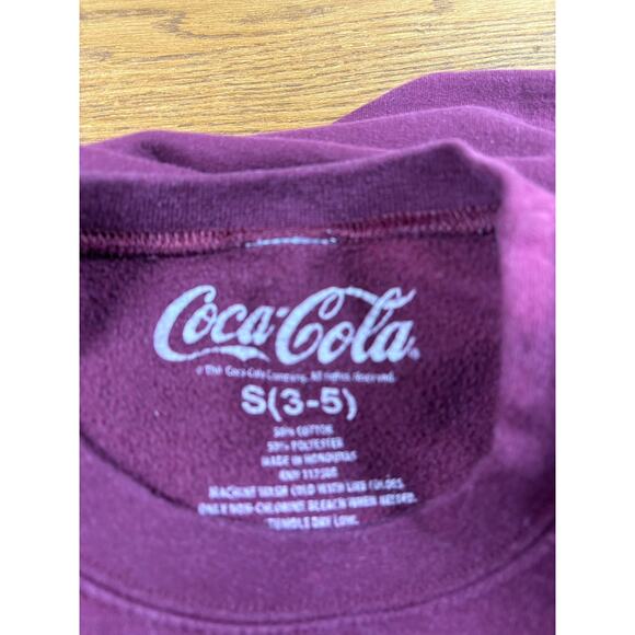 Coca Cola Sweatshirt Womens Size S Burgundy Retro Vintage Classic Y2K Crew - Picture 11 of 12
